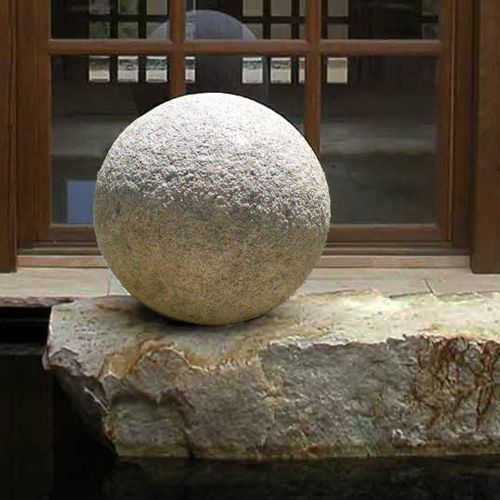 sculptural granite sphere
