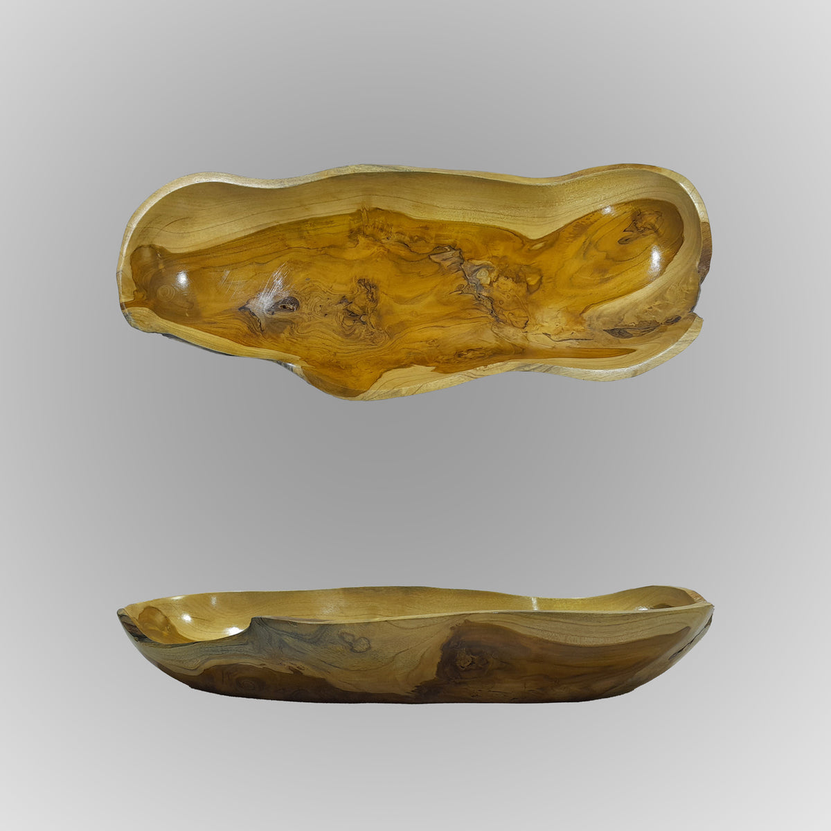 Freeform hand-carved wooden bowl image 6 of 6