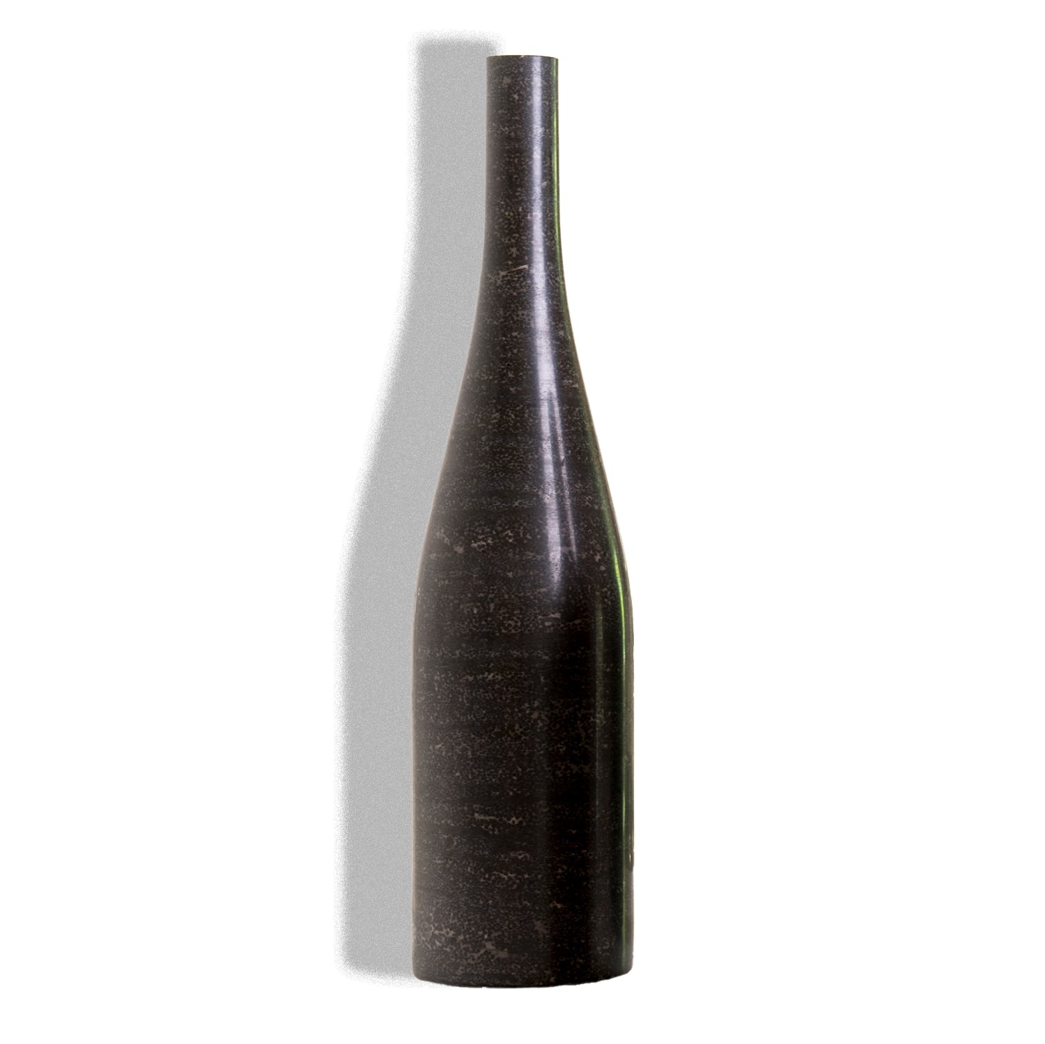 Antique gray limestone sculptural bottle form
