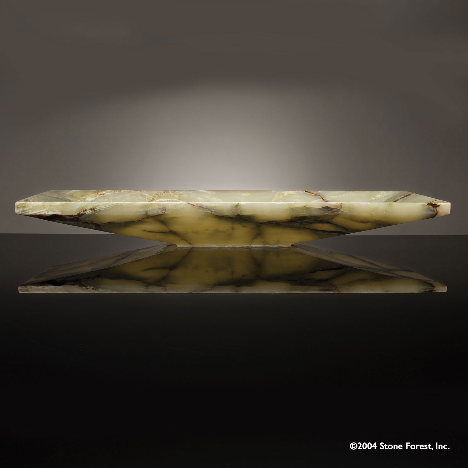 36"w Verona Vessel bath sink carved in multi onyx