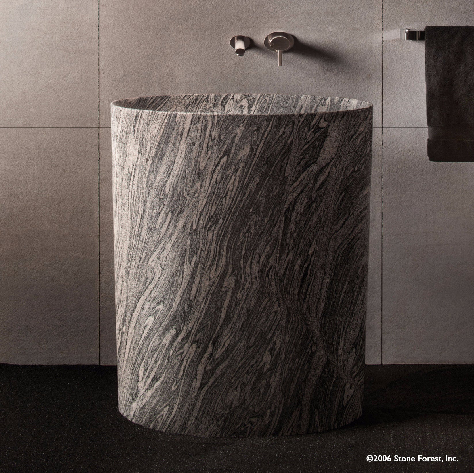 Infinity Pedestal bath sink - Cumulo Granite.