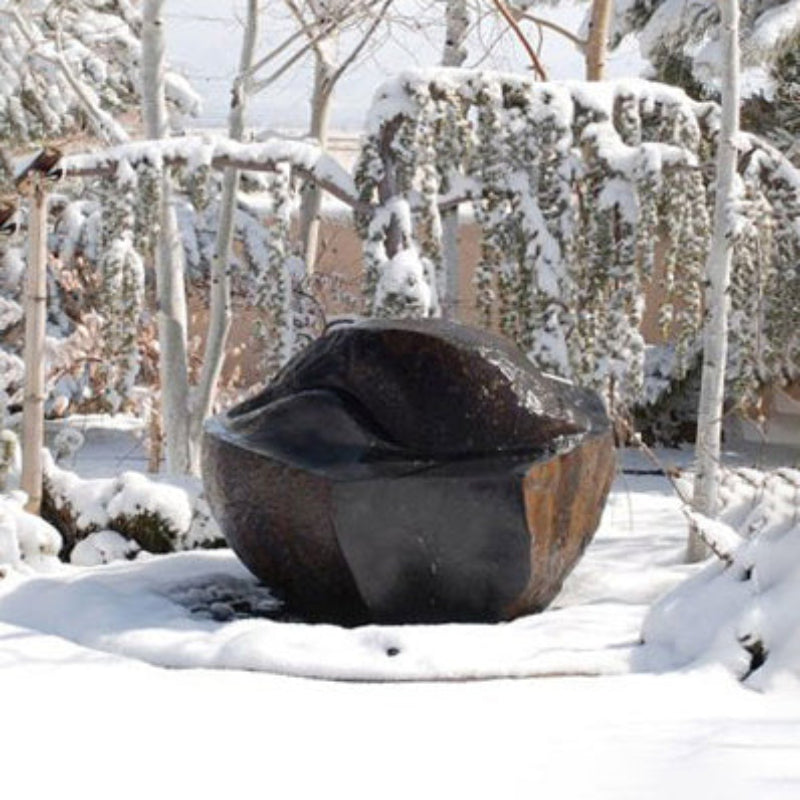 Basalt Dome Fountain in the snow