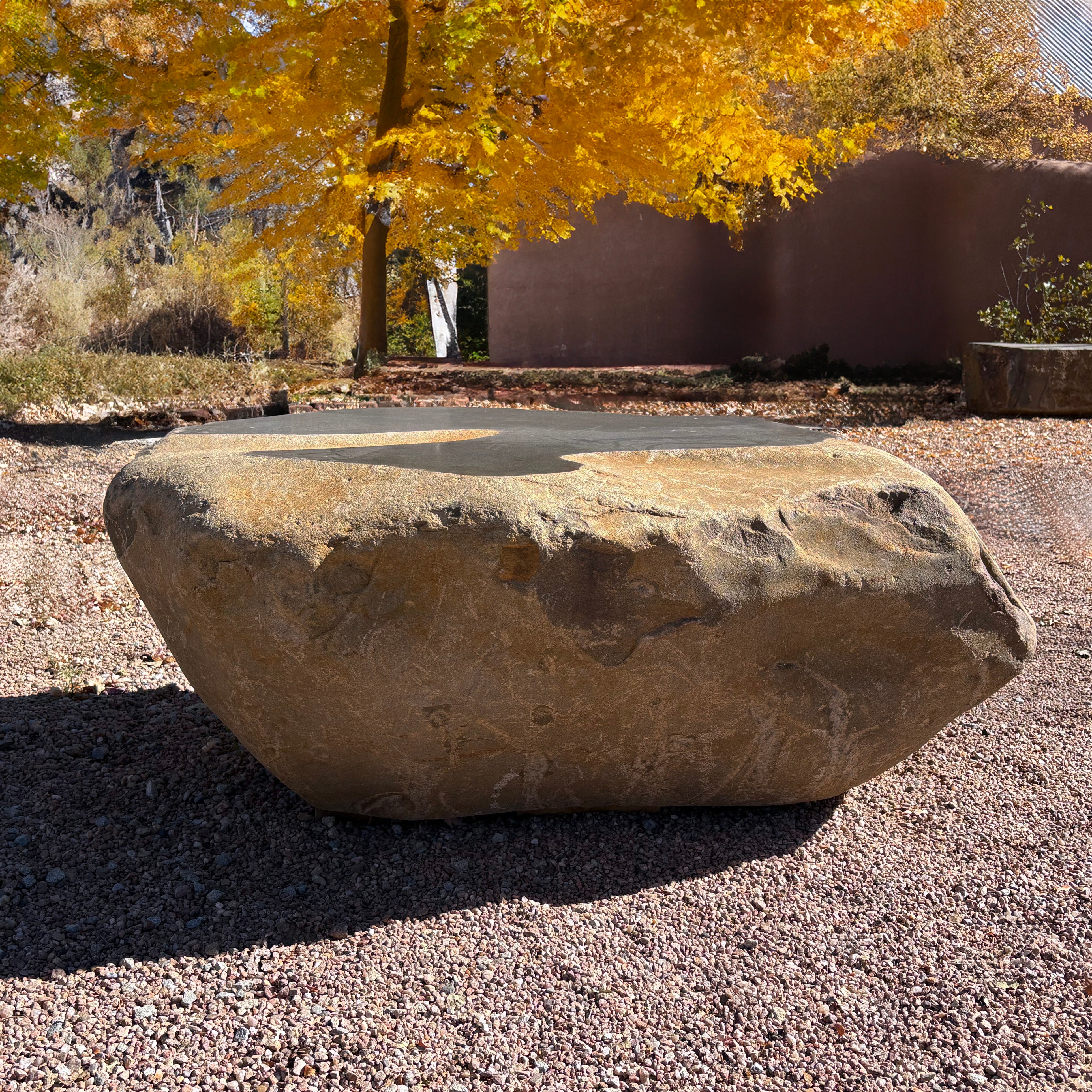 Large stone sculpture,side view