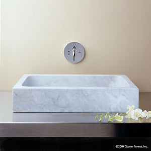 Milano Vessel bath sink in carrara marble image 1 of 3