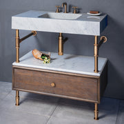 Terra Sink on Drawer Stand with Stone Cap Shelf