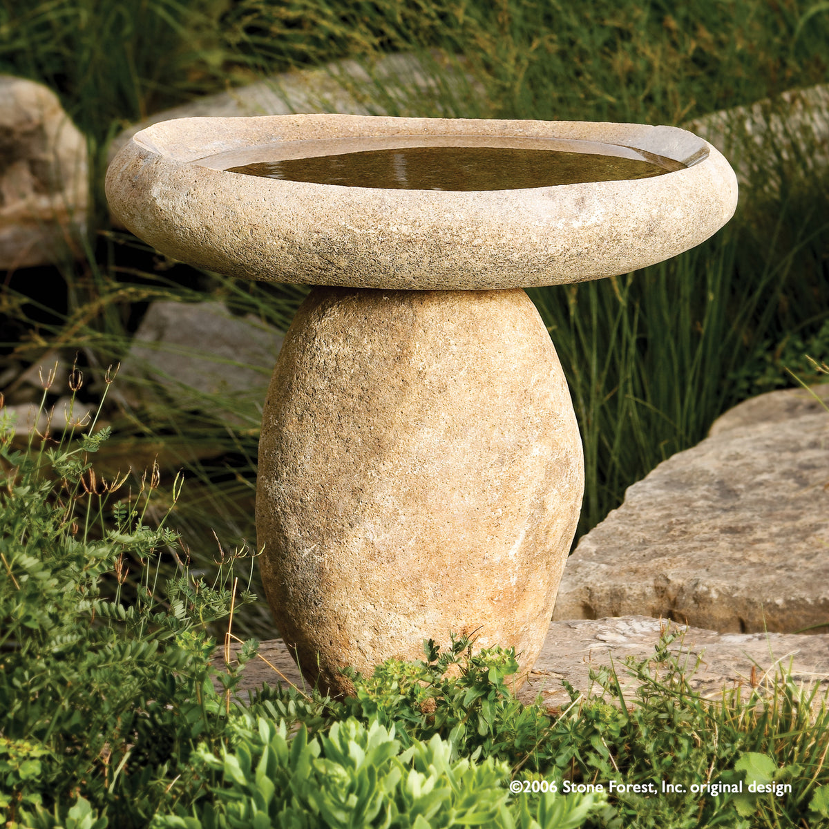 Stone Forest Wabi Birdbath image 3 of 5