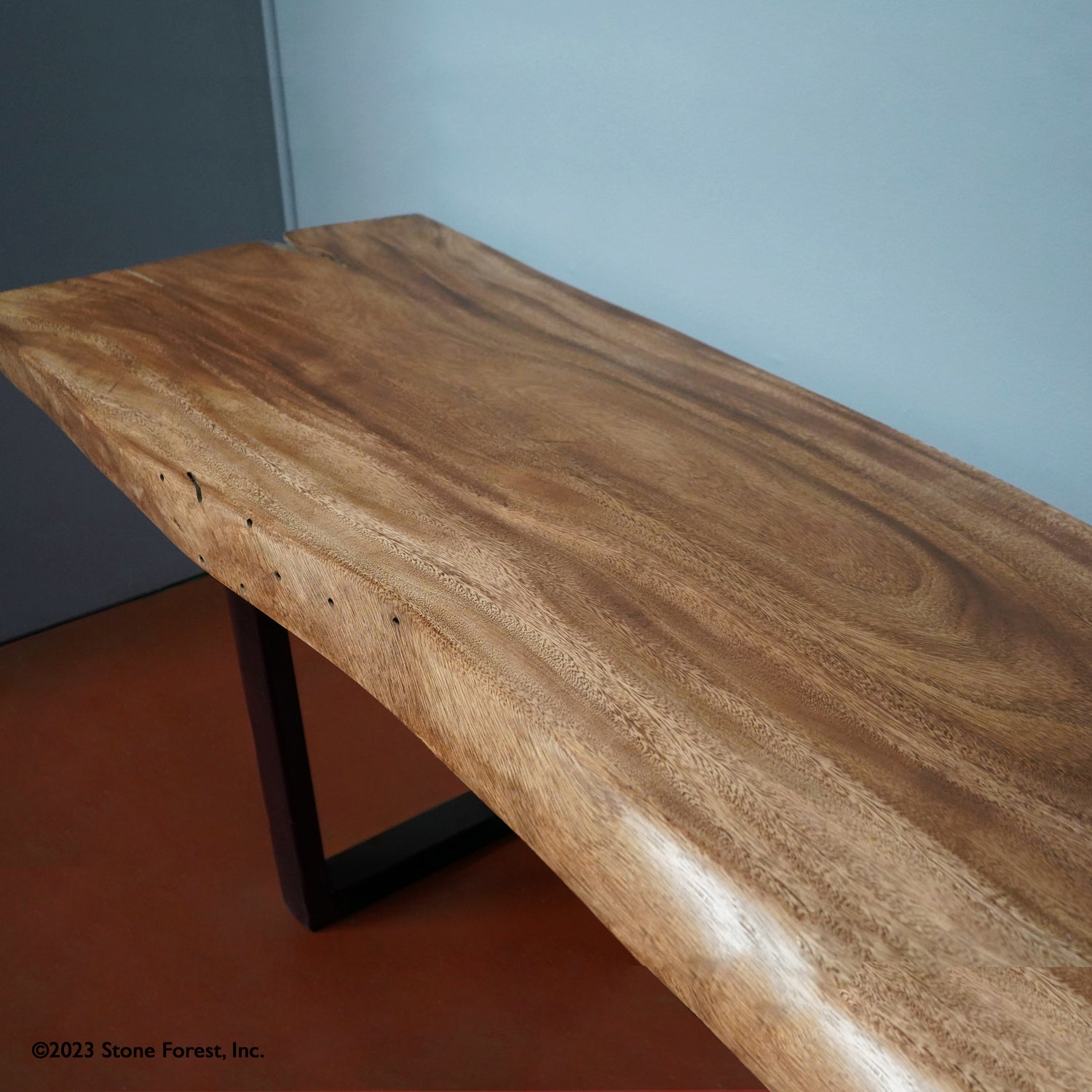 Stone Forest Acacia Console Table with metal legs is truly unique piece.