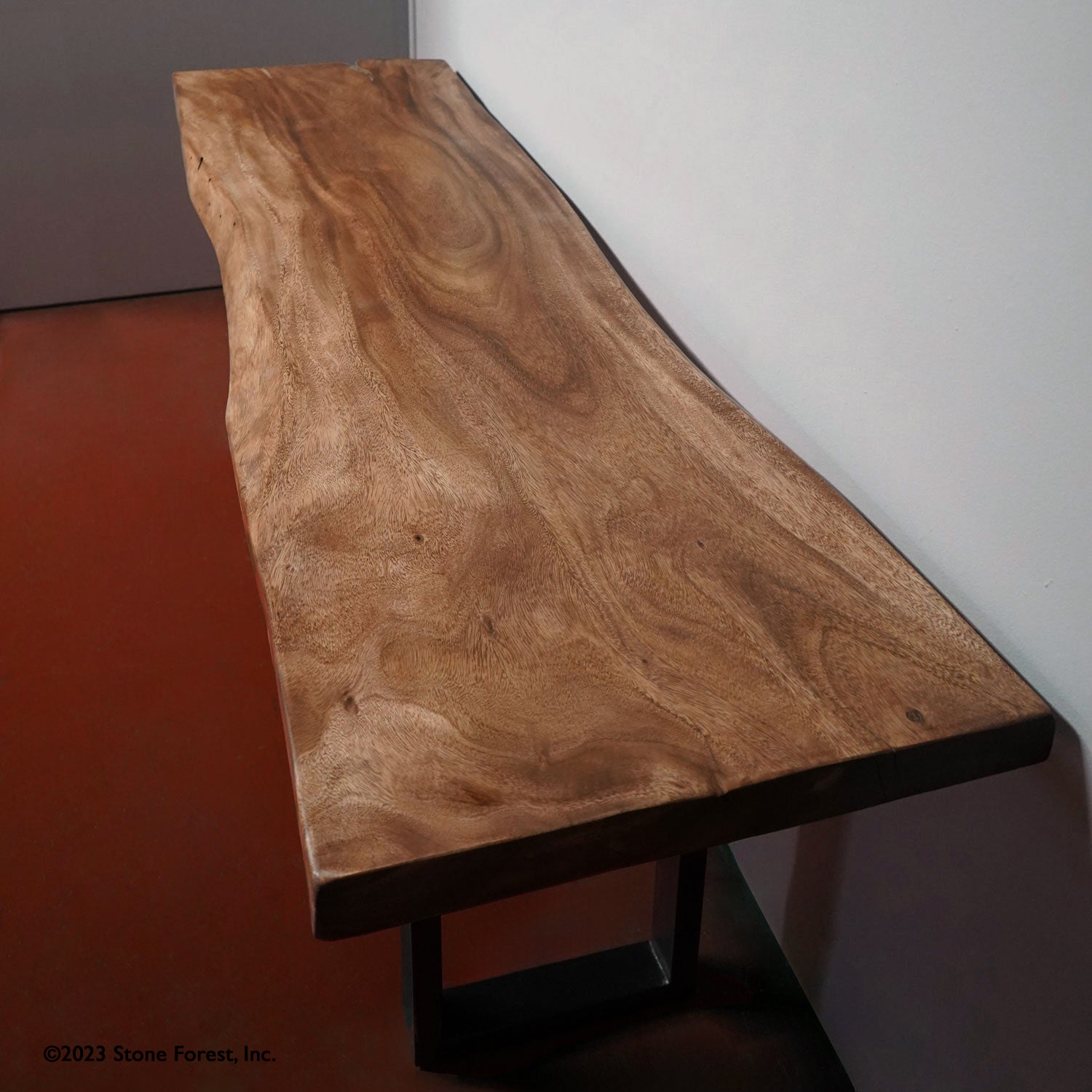 Stone Forest Acacia Console Table with metal legs is truly unique piece.
