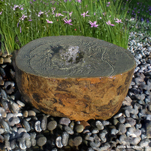 Stone Forest Hand Carved Edo garden fountain made from a granite boulder image 2 of 5