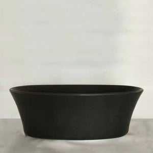 Stone Forest Calma Bathtub carved from  a solid block of black granite with a honed finish image 4 of 4