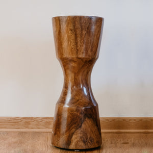 Stone Forest Rook Pedestals are hand-turned and finished, each is a little different in height and diameter. Made from Indian Rosewood. image 3 of 3
