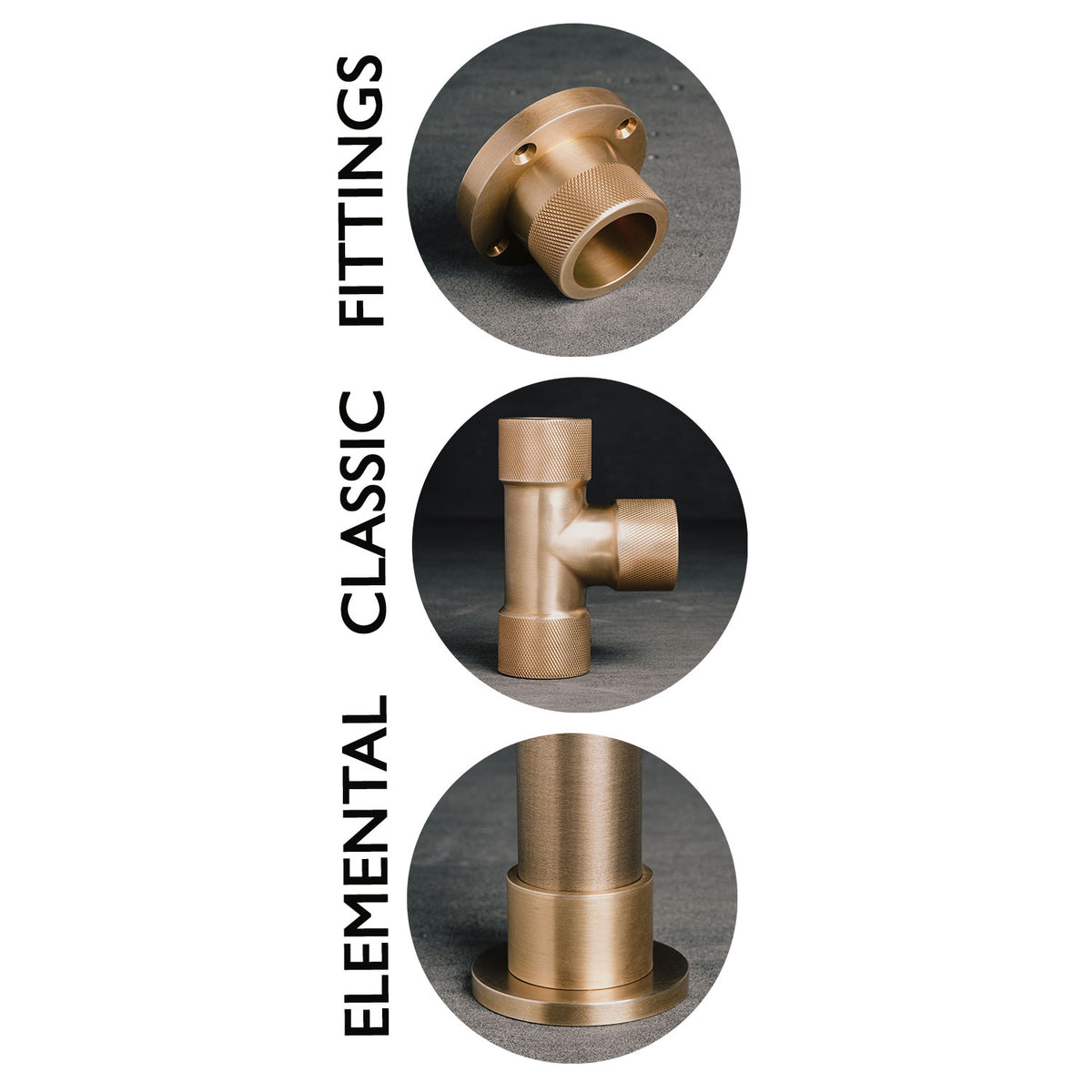 Details of aged brass Elemental Classic fittings image 3 of 3