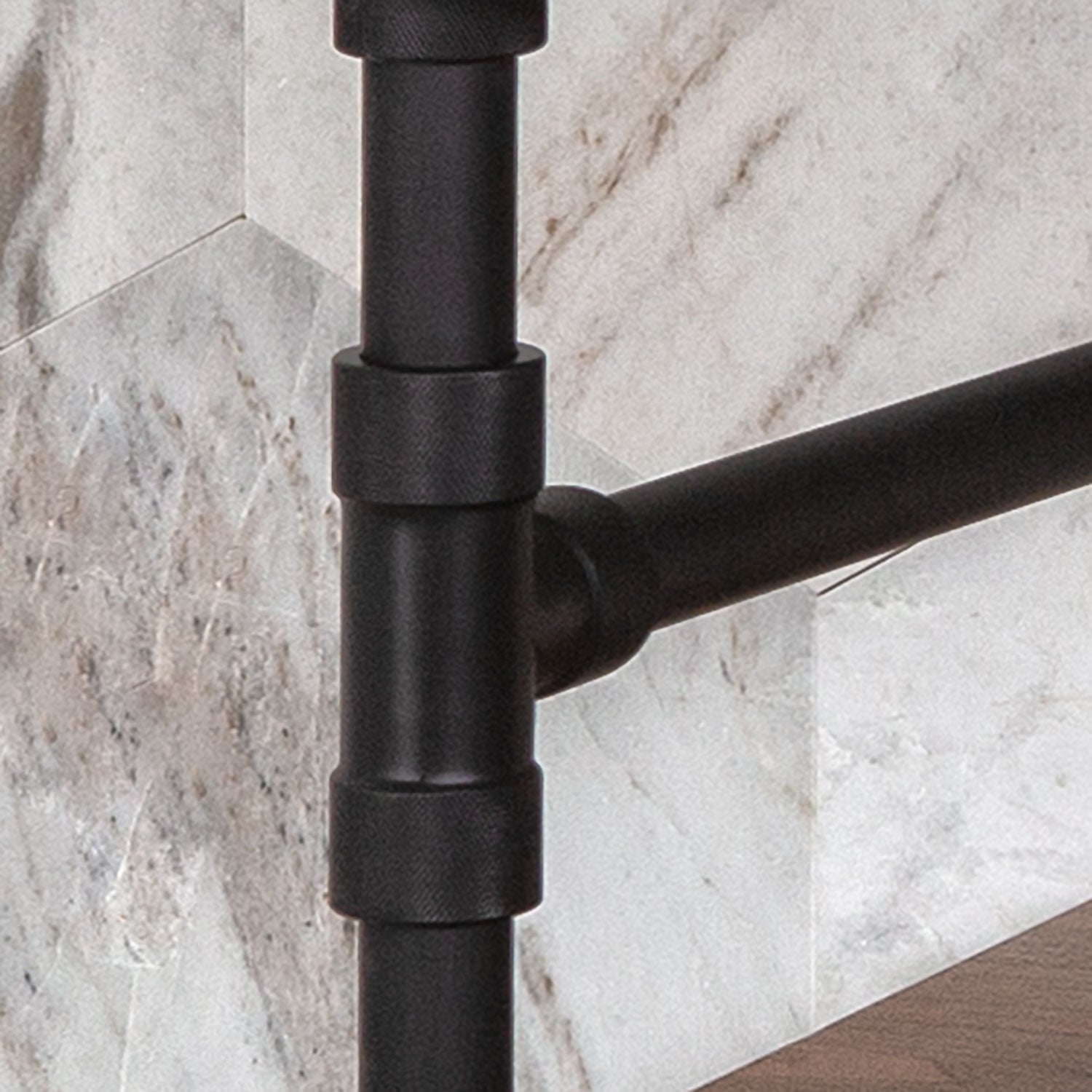 Detail of Elemental Classic fitting in mate black