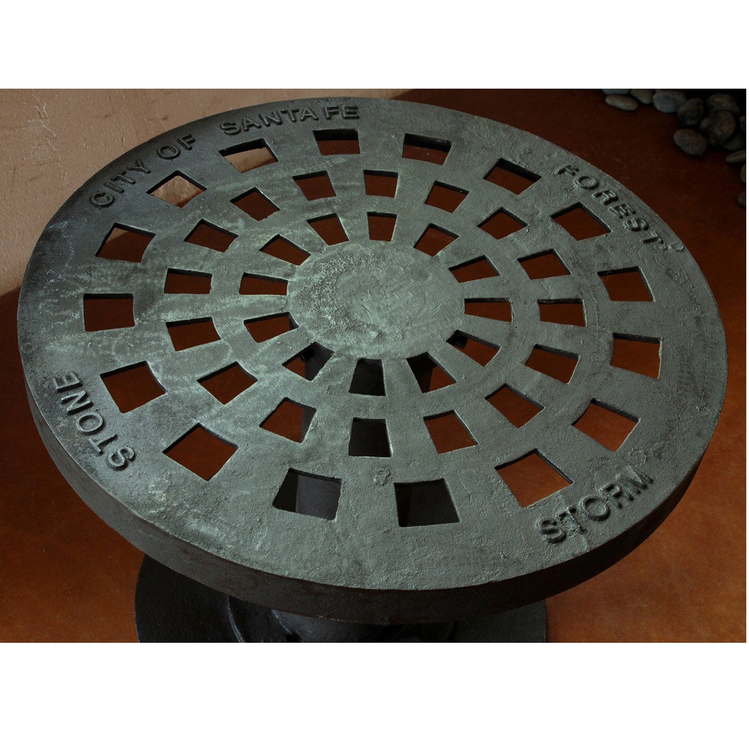 Storm Drain Coffee Table, Cast Iron