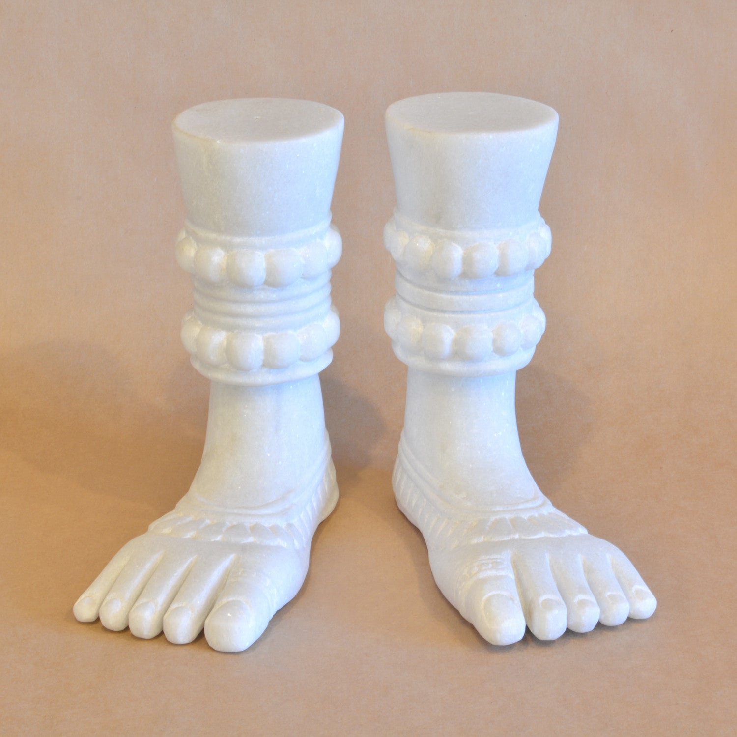 Buddha Feet carved from White Marble