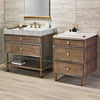 Ventus Bath Sink with Faucet Deck paired with Elemental Classic Vanity with Split Drawers