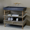 Ventus Bath Sink paired with Elemental Classic Console Vanity