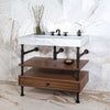 Ventus Bath Sink with Faucet Deck paired with Elemental Classic Console Vanity