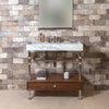 Ventus Bath Sink with Faucet Deck paired with Elemental Classic Legs with Crossbar and added Drawer