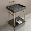 Ventus Bath Sink paired with Elemental Classic Metal Tray Vanity