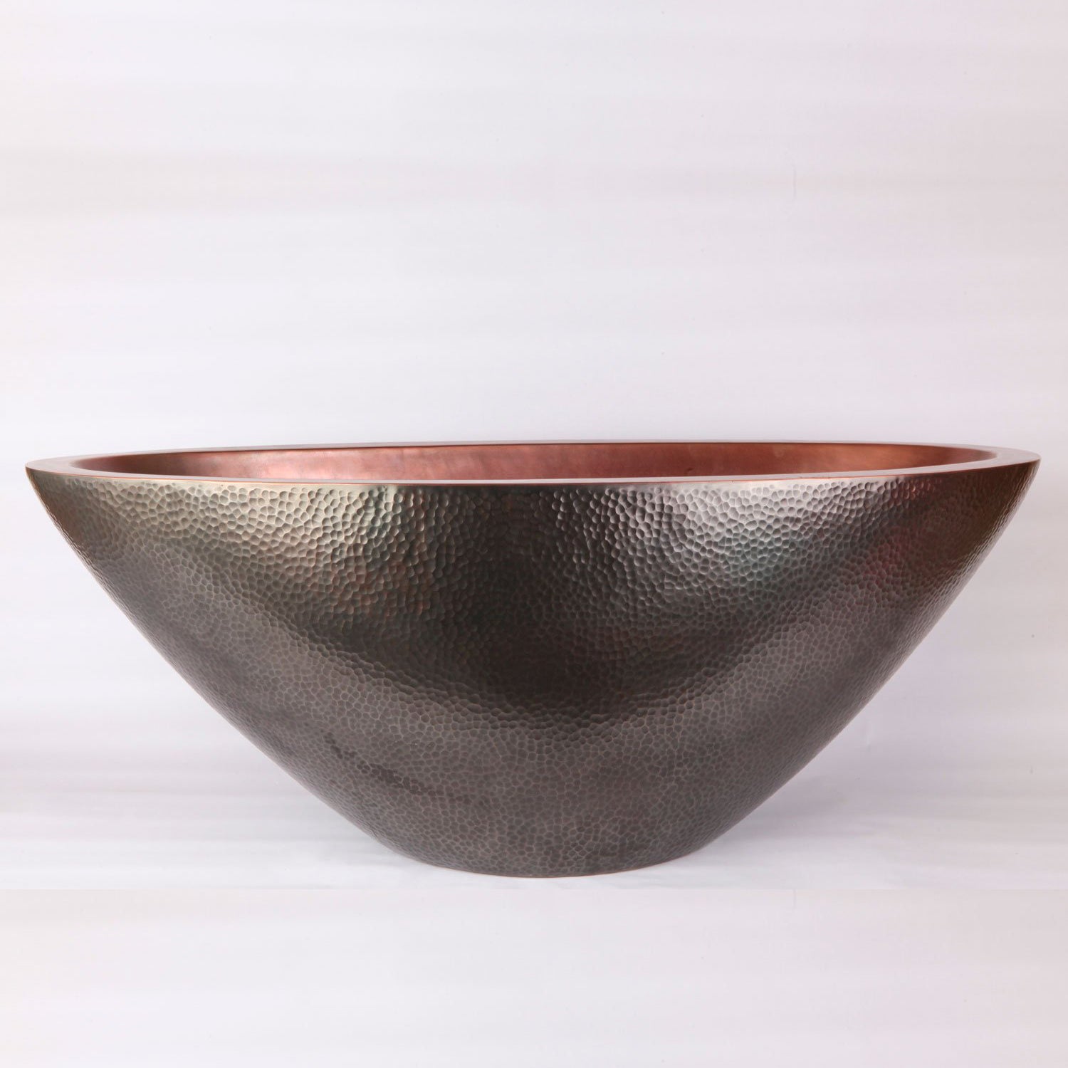 Large Hammered Copper Vessel Sink