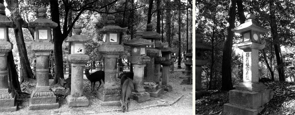 Traditional Japanese lanterns kasuga style