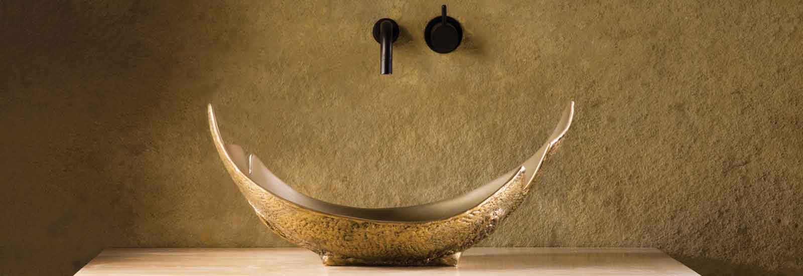 Golden bronze Chalice vessel sink