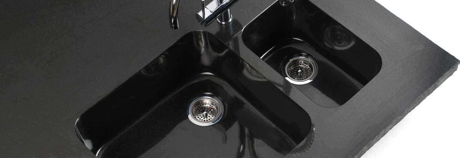 Custom Kitchen Counter with two sinks