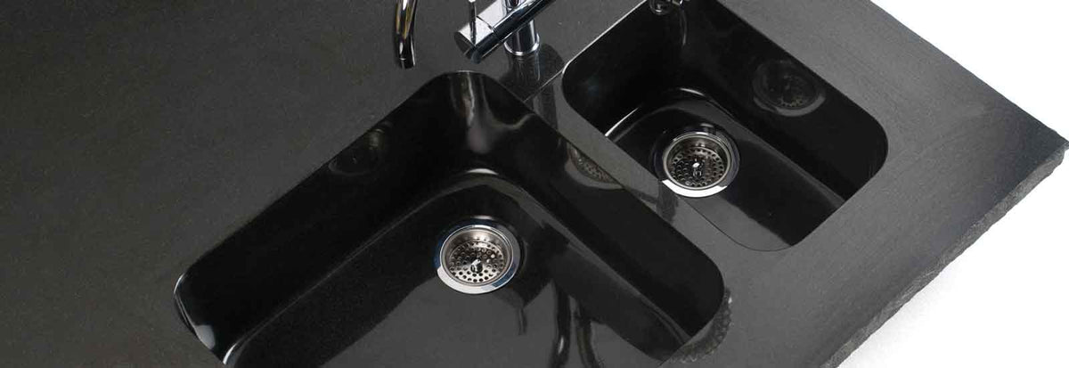 Custom Kitchen Counter with two sinks