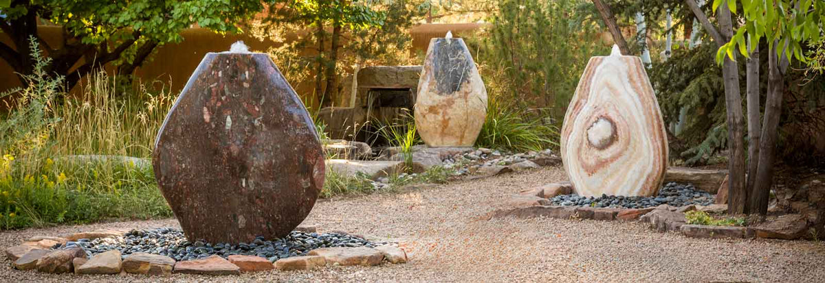 Pebble Fountains and Pebble Seats