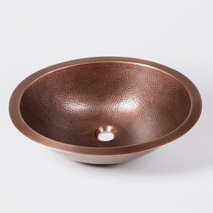 Oval Self-rimming Copper Sink image 3 of 4