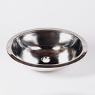 Stainless Steel Oval Bath Sink is hammered and has a polished finish.