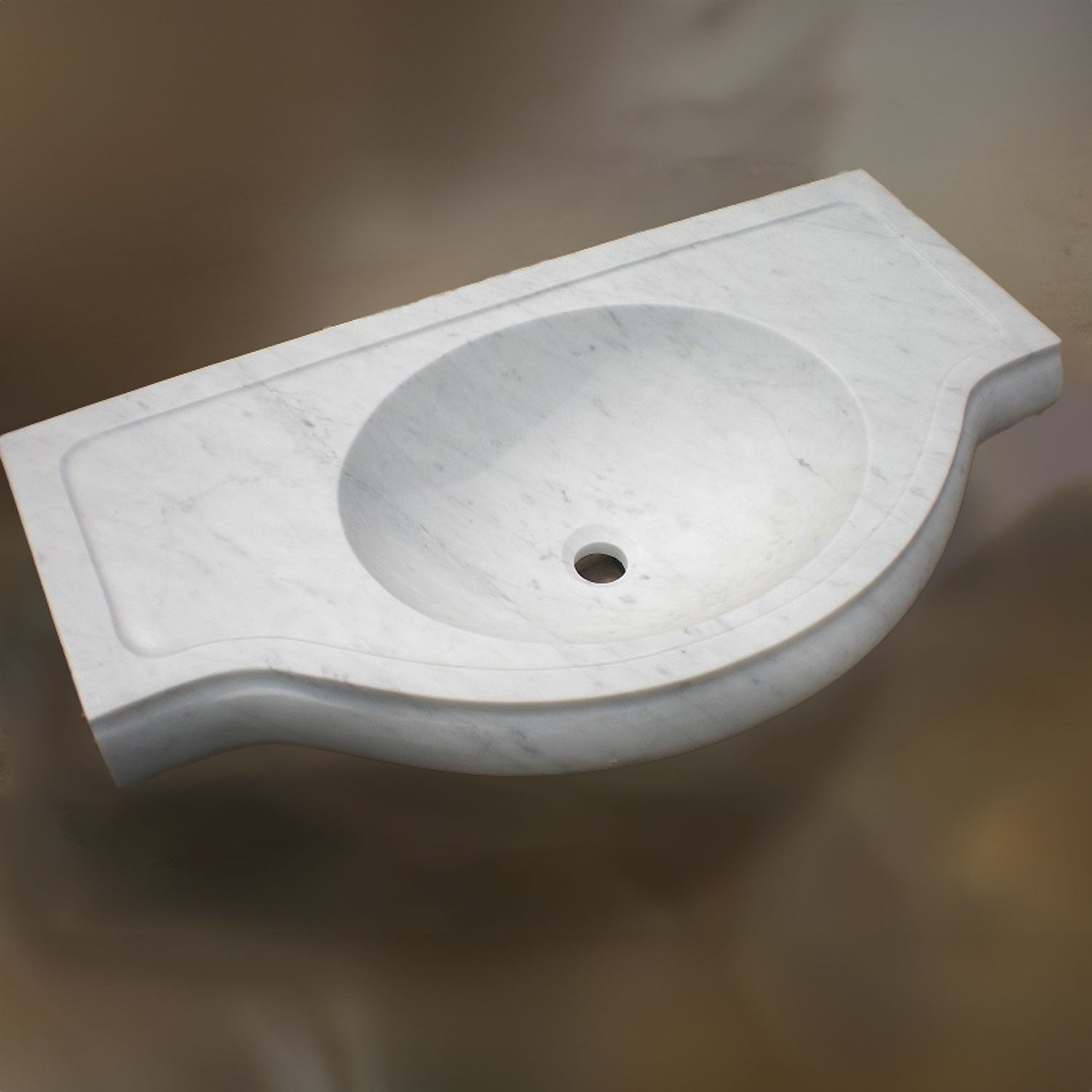 Custom Vanity Sink in carrara marble
