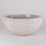 Round Vessel Sink in Rose Granite