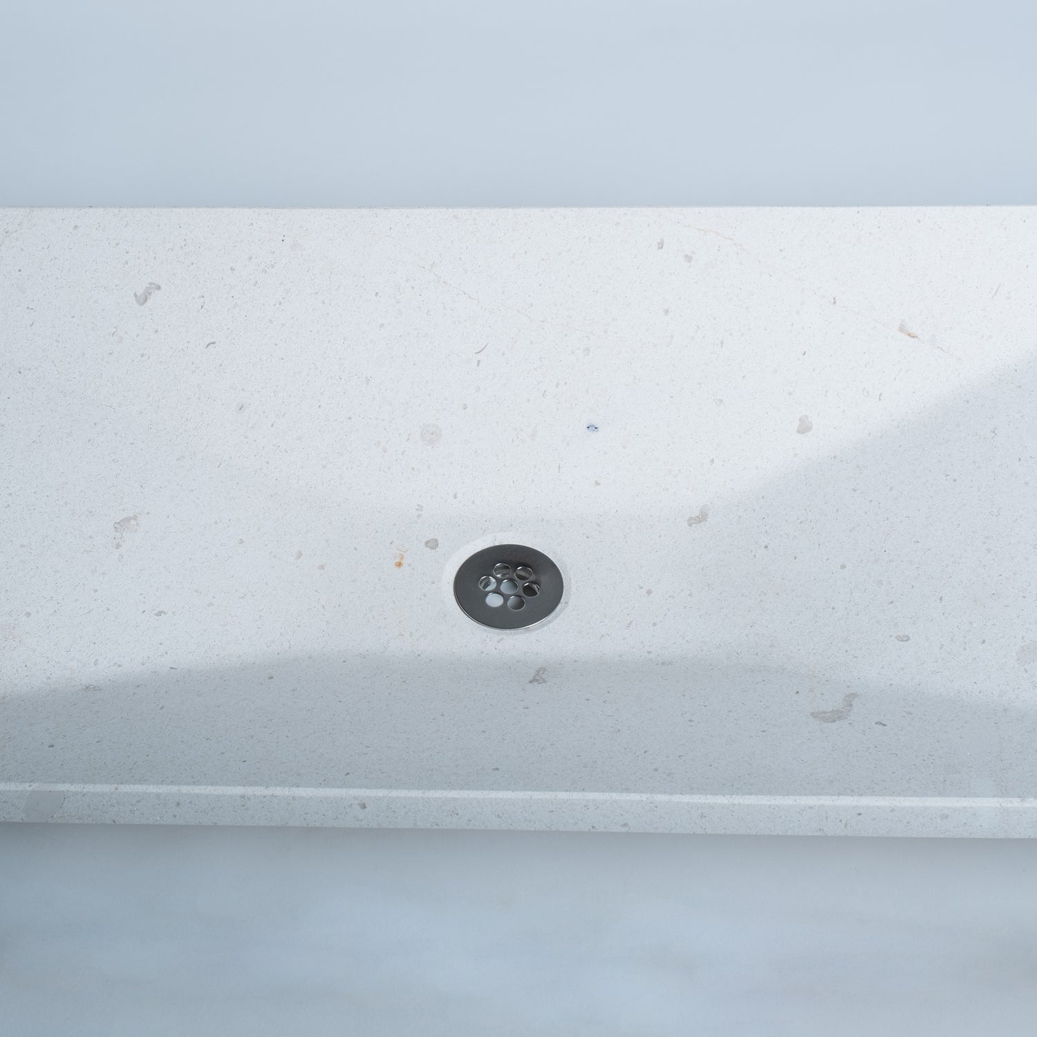 Verona Vessel sink crafted from a solid piece of Turkish limestone