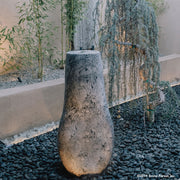Stone Forest hand carved bamboo marble vase shaped garden fountain