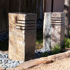 Two Basalt Lanterns at an angle