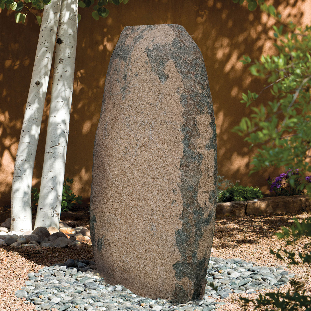 Stone Forest  one-of-a-kind Large Granite Boulder garden fountain 80