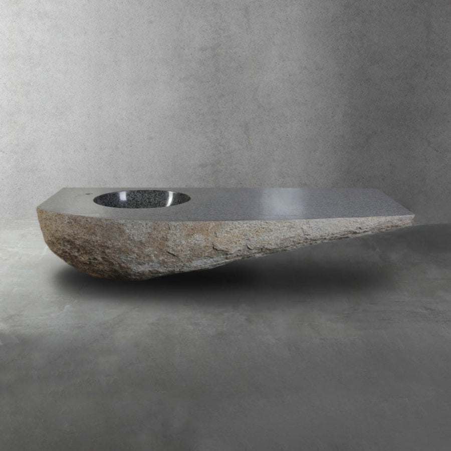 Wall-mount custom boulder Sink