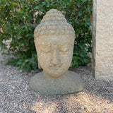 Large Buddha Head  in Verde Basalt