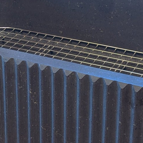 Fluted Farmhouse SInk with SInk Grid detail