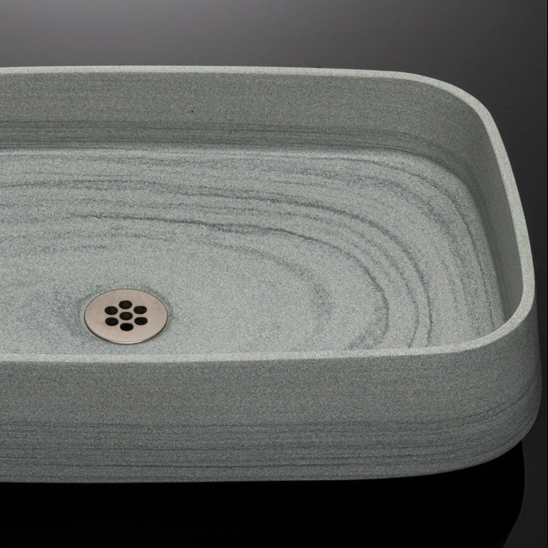 Forma vessel sink in grigio sandstone