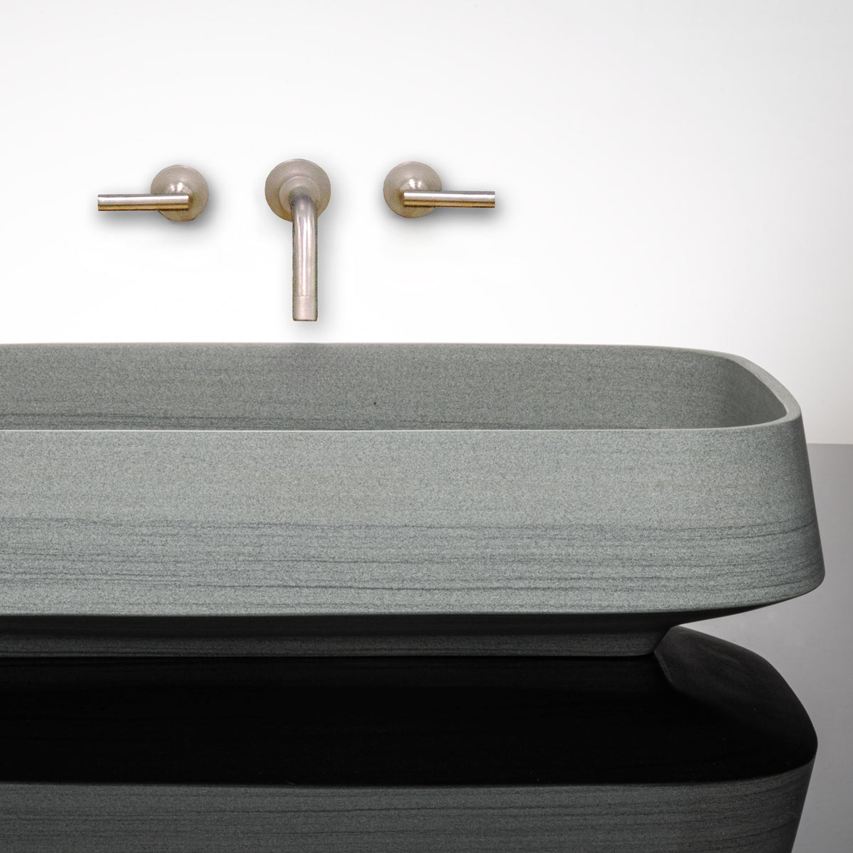 Forma vessel sink in grigio sandstone