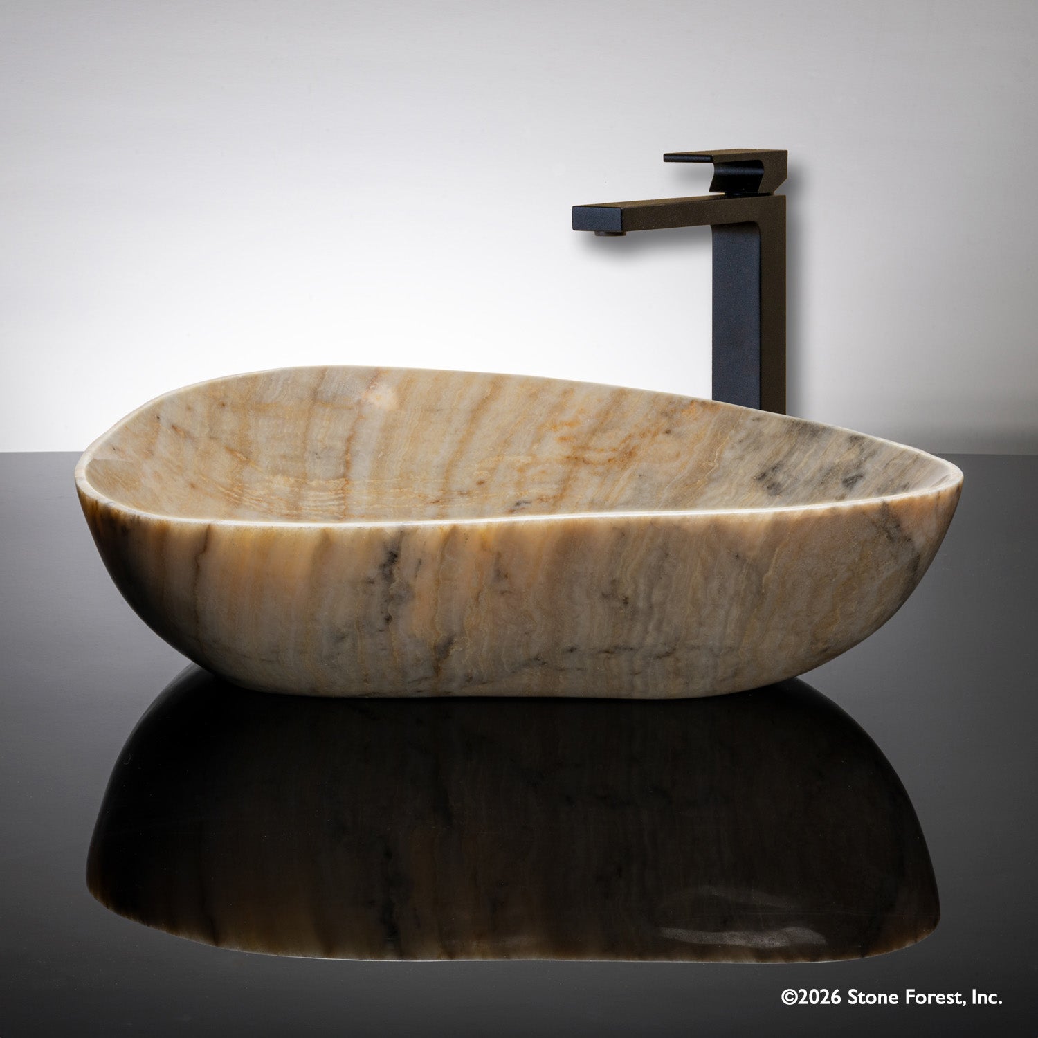 Honey Onyx Kumo Vessel sink