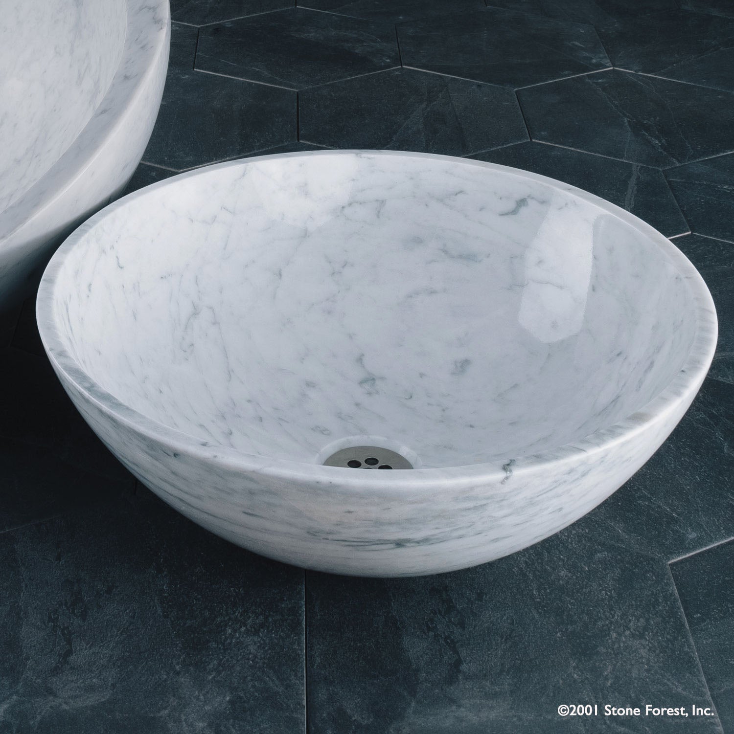 Carrara Marble Urban Vessel bath sink