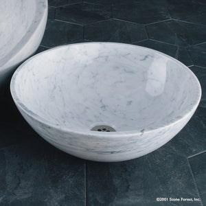 Carrara Marble Urban Vessel bath sink image 2 of 6