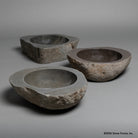 Three natural vessel sinks