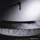 Zen Vessel Sink carved from black granite 