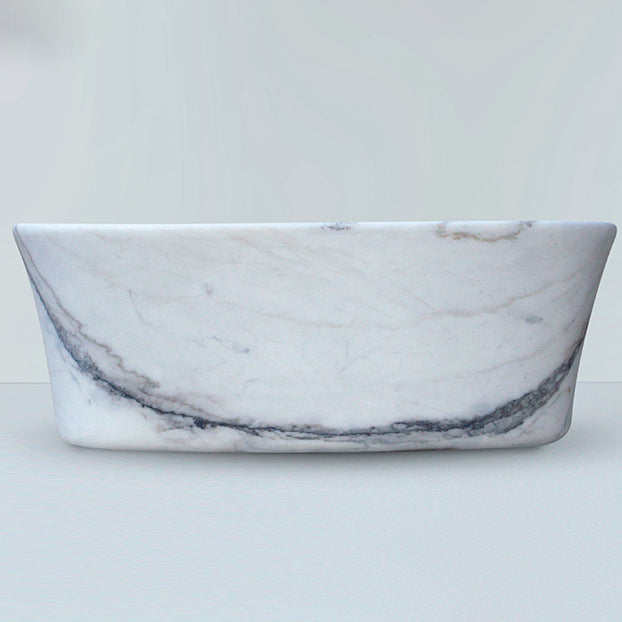 custom Calma bathtub  in luna bianca marble 