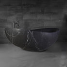 Custom Papillon Tub in honed nero marquina